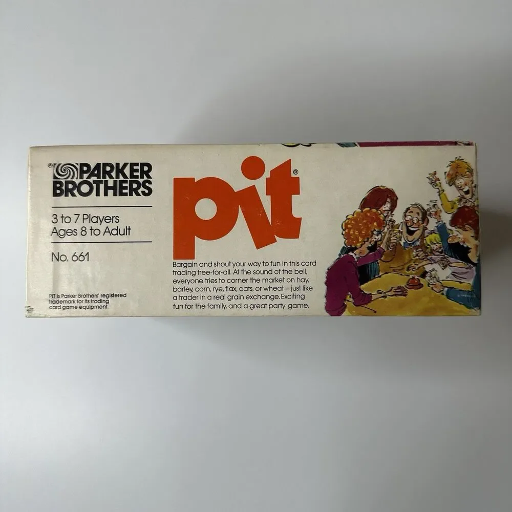 Vintage 1981 Pit Parker Brothers Game BOX‎ ONLY Replacement No.661